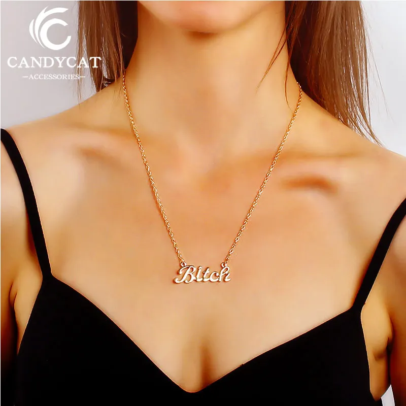 

Simple Trendy Initial Pendant Necklaces Chain for Women Personalized Metal Gold Silver Letter Necklace Statement Fashion Jewelry