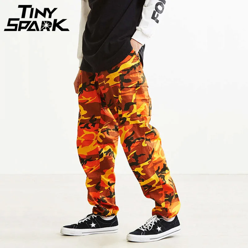 

8 Color Camo Cargo Pants Men Fashion Baggy Tactical Trousers Hip Hop Casual Multi Pockets Pant Camouflage Streetwear 2018 Autumn