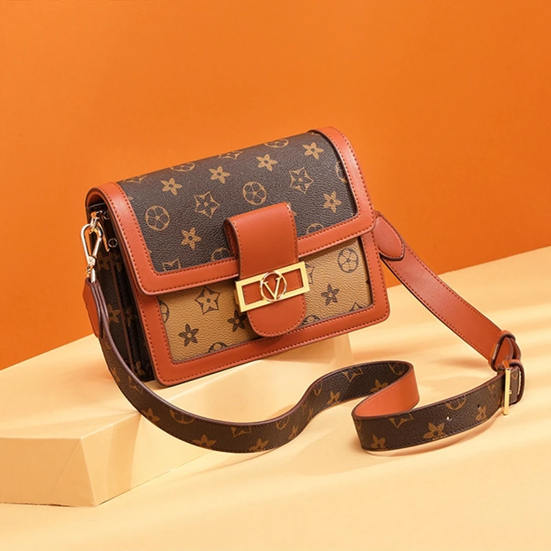 

2020 New Fashion Printed Small Square Bag Casual Shoulder Messenger Bag Niche Design Female Bag Popular Crossbody Bags for Women