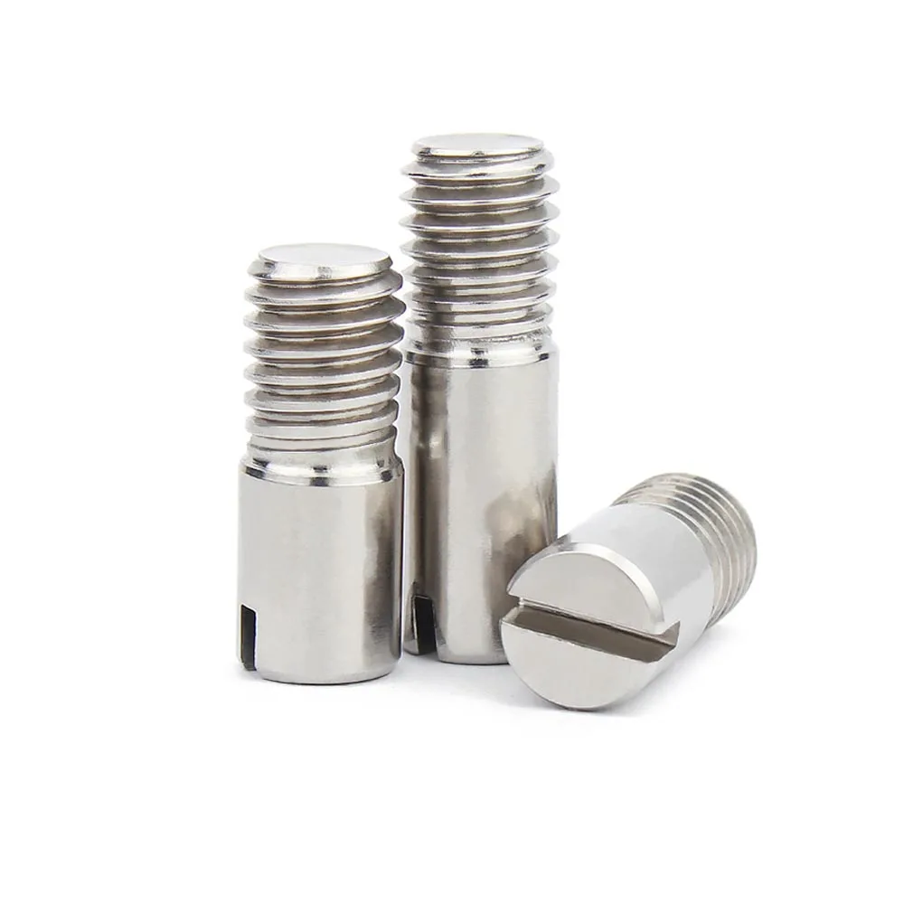 Stainless Steel Dowel Pin 2/10x M2 M2.5 M3 M4 M5 M6 M8 M10 GB878 304 A2 Outside Thread Solid Slotted Head Positioning Roll Shaft