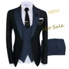 New Costume Homme Popular Clothing Luxury Party Stage Men's Suit Groomsmen Regular Fit Tuxedo 3 Peice Set Jacket+Trousers+Vest 1