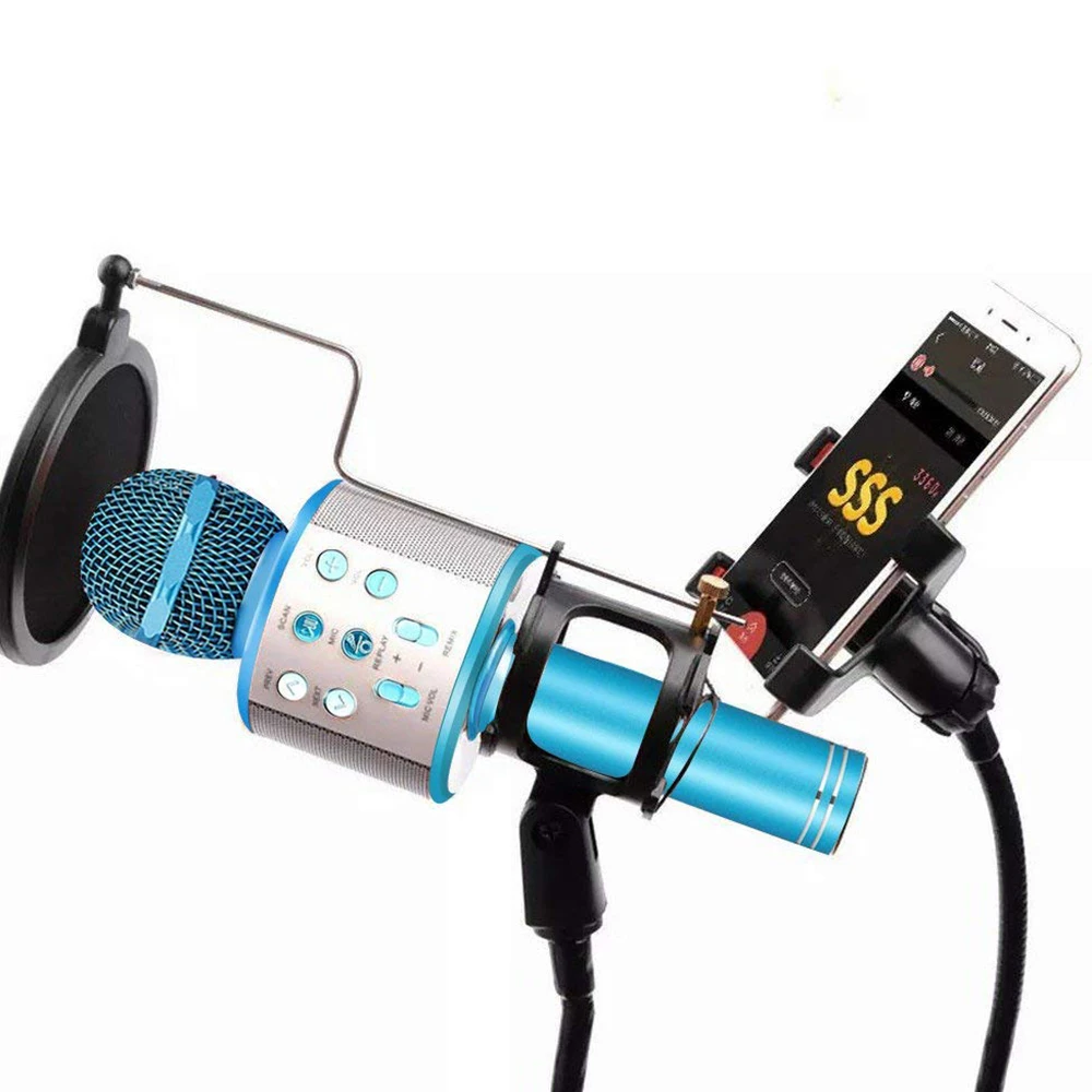 Bluetooth микрофон для караоке KTV микрофон беспроводной Профессиональный динамик музыкальный плеер Карманный микрофон для вокала, с рекордером