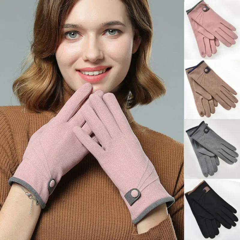 

2019 Newest Style 1Pair Women Winter Gloves Touch Screen Warm Thick Knit Thermal Insulated