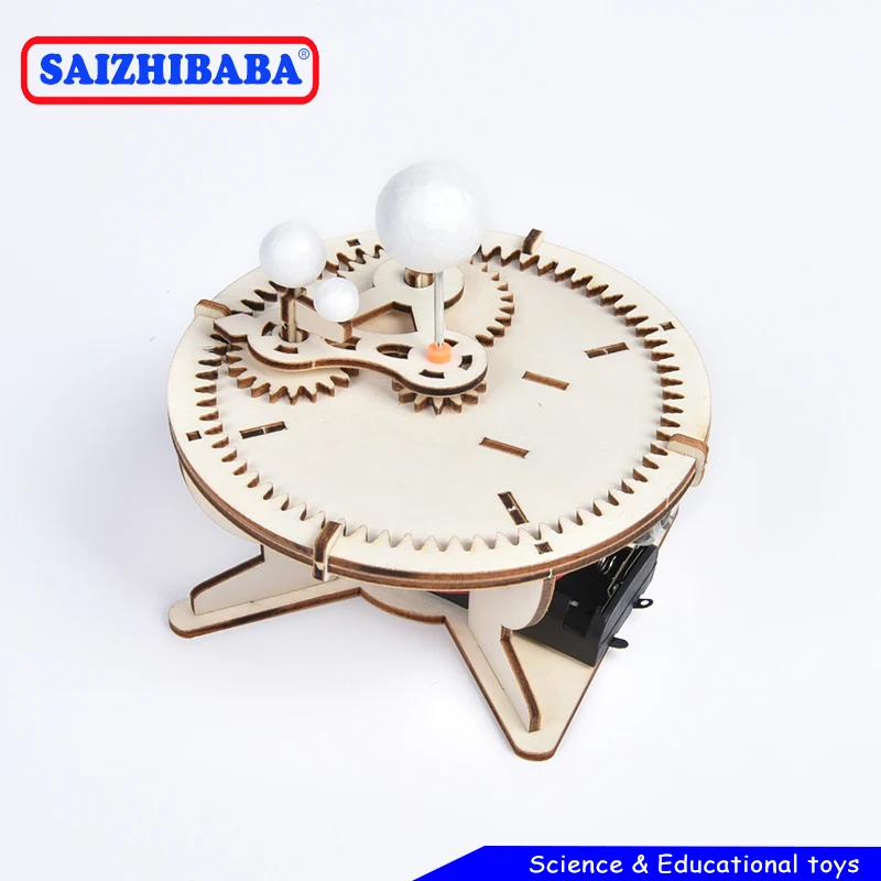 Saizhibaba DIY Kids Science Toys Solar System Model Astronomy Sun Earth Moon Planet School Electric STEM Education Kits | Игрушки и