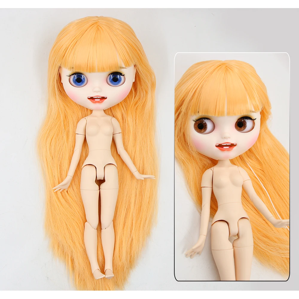Neo Blythe Doll with Ginger Hair, White Skin, Matte Smiling Face & Custom Jointed Body 1