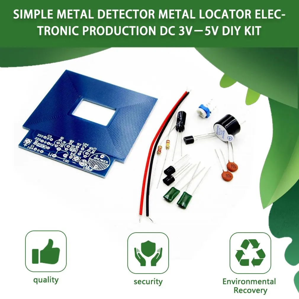 Простой металлоискатель металлический локатор электронное производство DC 3 V 5 DIY