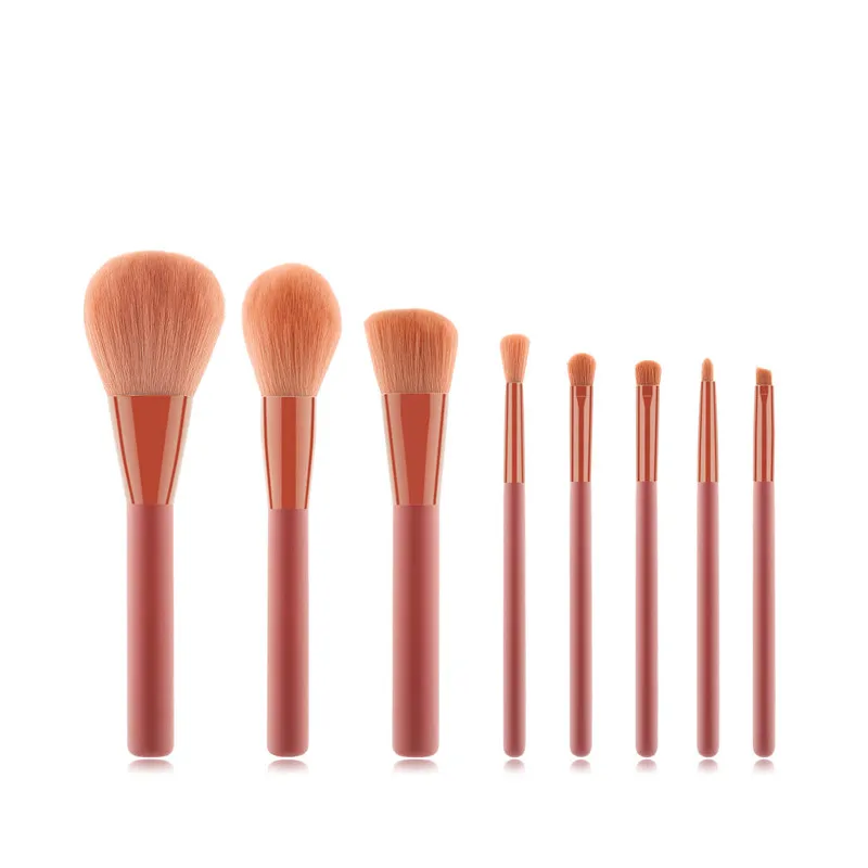 

8PCS Makeup Brushes Pink Foundation Eye Shadow Eyeshadow Blending Eyeliner Eyelash Eyebrow Makeup Brushes Cosmetic Brushes Set