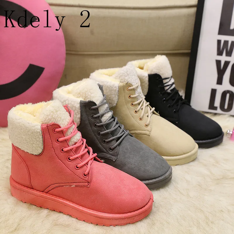 

Women Boots Warm Winter Women Shoes Plus Size Female Faux Suede Ankle Boot For Woman Botas Mujer Plush Ladies Snow Boots
