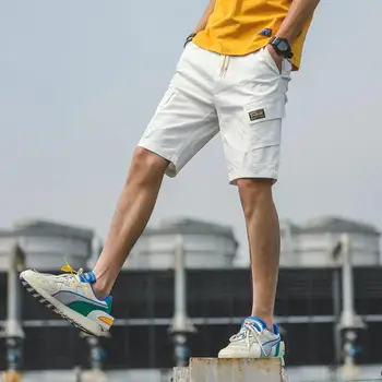 

Fashion Men Casual Short Pants 2020 Summer New Mens Solid Cargo Shorts Bermuda Workout Shorts Man Sweatpants Vetement Rope Homme