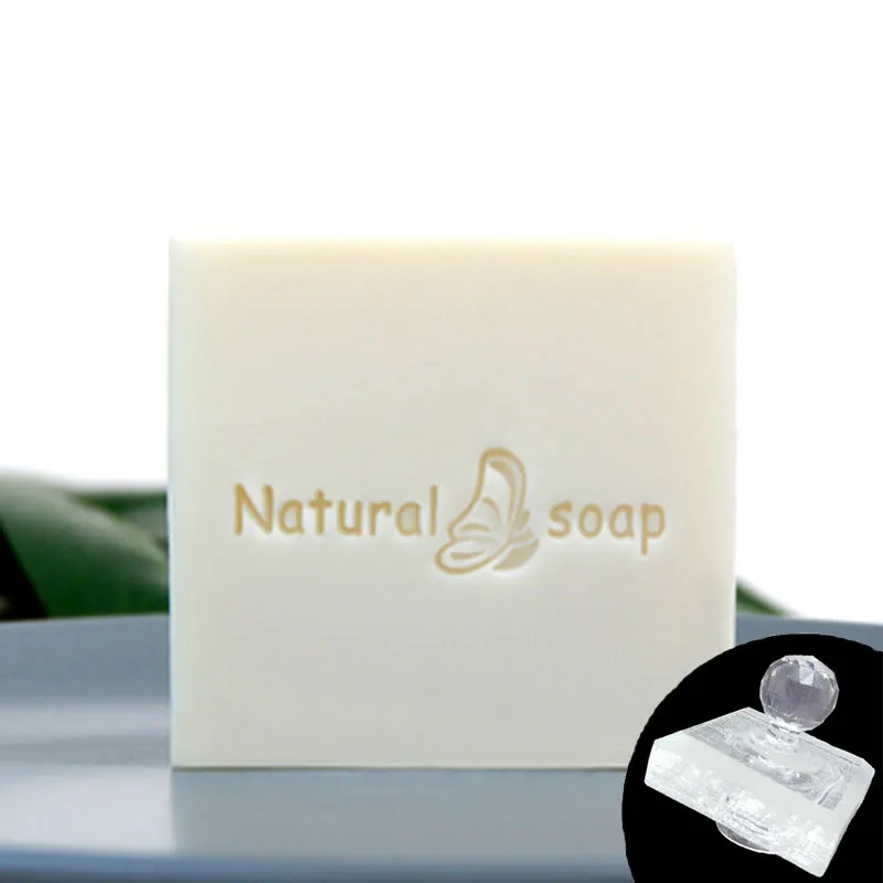 Natural Flower Pattern Stamp, Home Cleaning, Natural Seal, Acrylic Transparent Imprint Soap Stamp, Handmade Making Chapter