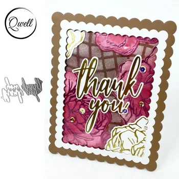 

QWELL Word Hot Foil Plate and Metal Cutting Dies for Scrapbooking and Cards Making Paper Embossing Craft New 2019 die cuts