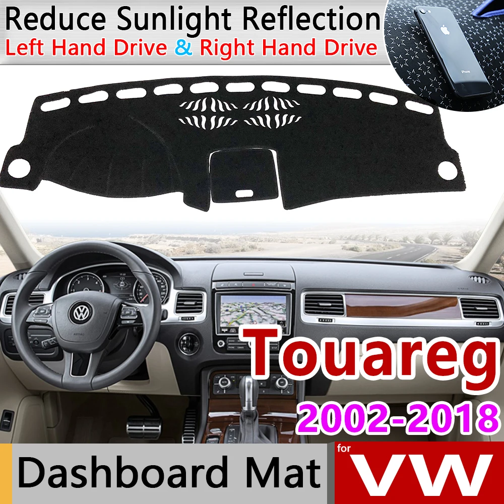 Для Volkswagen Touareg 2002~ 7L 7P Противоскользящий коврик на приборную панель солнцезащитный коврик для приборной панели автомобиля защитные аксессуары с покрытием коврик