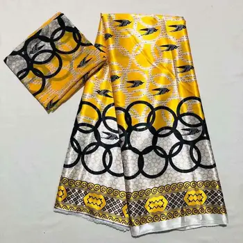 

Modal Organza Satin Silk Fabric African Soft Wax Print Fabric 2 yard chiffon 4 yard audel modell Imitated Ankara Fabric 010539