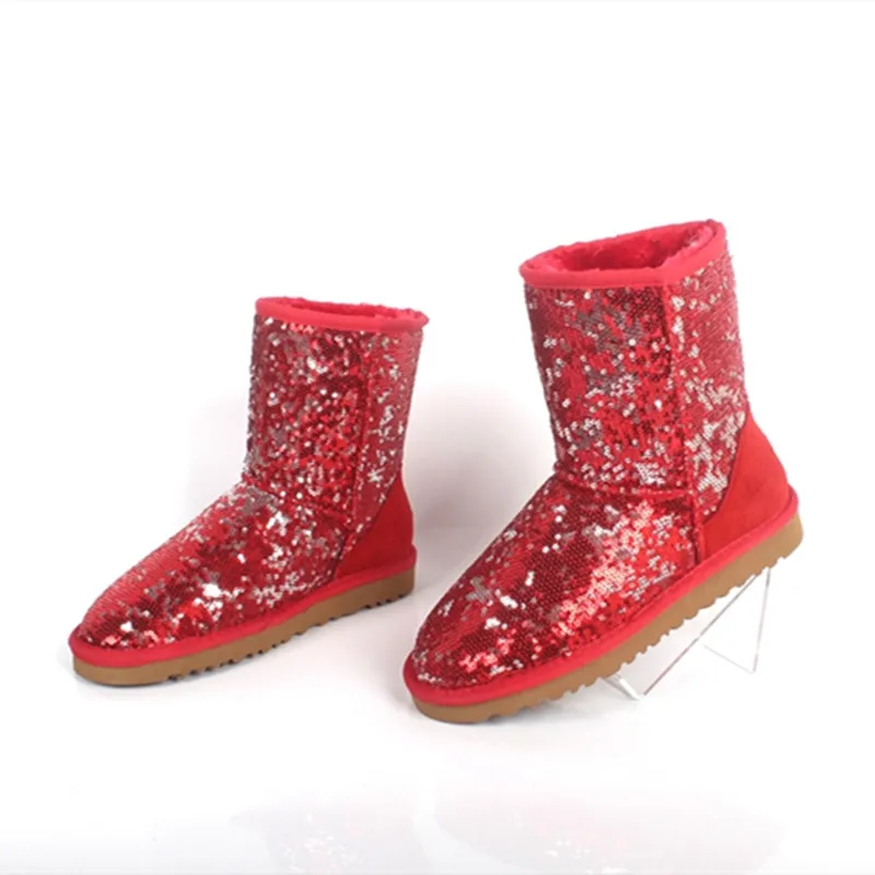 Tanie Darmowa wysyłka HOT wysokiej jakości Bling musujące buty zimowe australijski styl damskie buty śniegowe marki IVG rozmiar US4 13