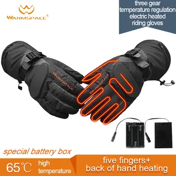

Smart Electric Heating Gloves,3M Waterproof 6xAA Battery Self Heated 5-Fingers/Hand Back,3 gear Warm 6H Touch Screen Ski Gloves