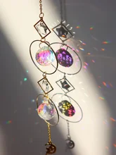 

Crystal Hanging Pendant Dream Wind Chimes Suncatcher Rainbow Crystal Chaser Prism Maker Window Home Room Wall Car Decoration