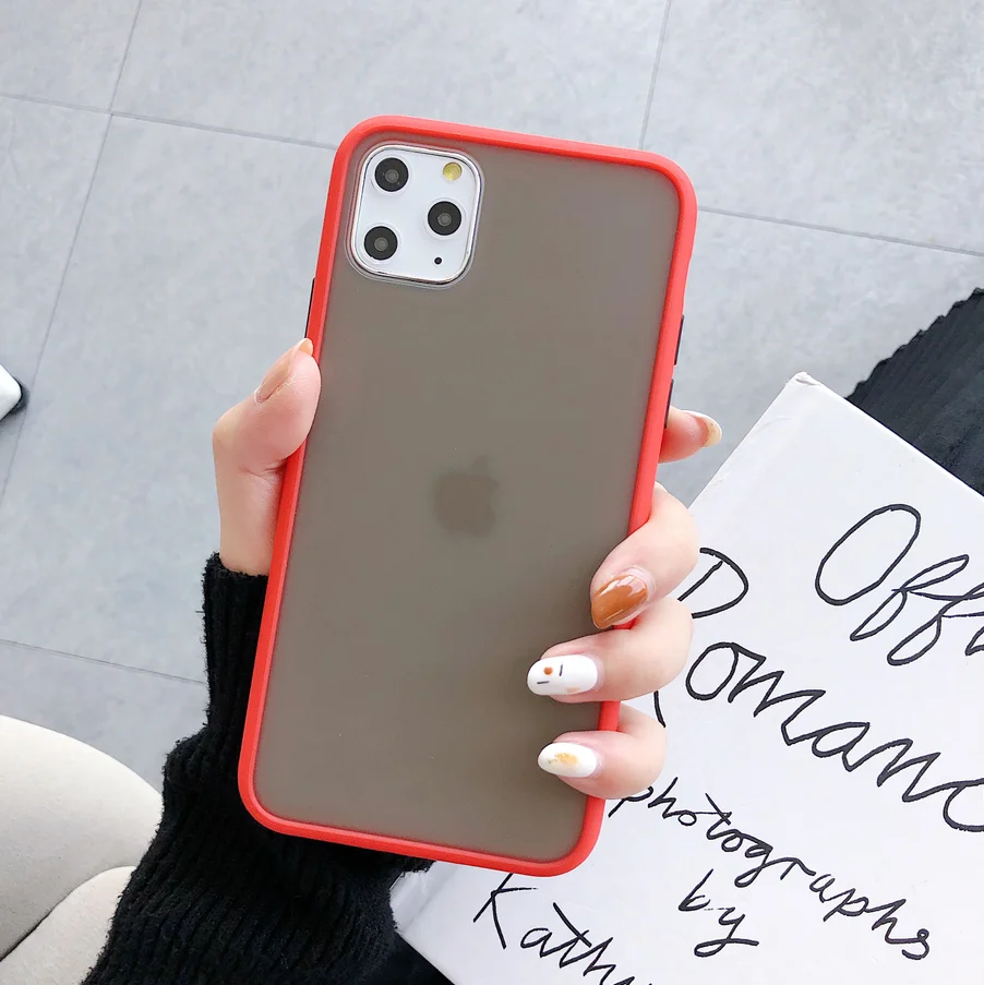 Однотонный прозрачный чехол для телефона без полей для iPhone11pro 11pro Max xs max XR 6 6S 7 Plus 8plus чехол для ухода за кожей