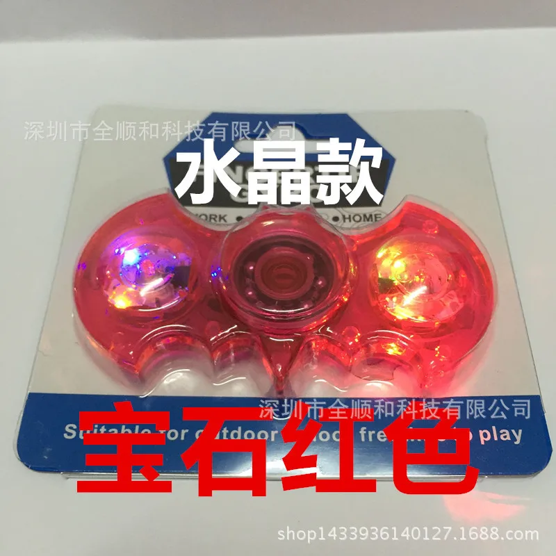 Креативная декомпрессионная светящаяся игрушка Спиннер с кристаллами летучая мышь Блестящий Прозрачный светильник в комплекте вспышка Спиннер