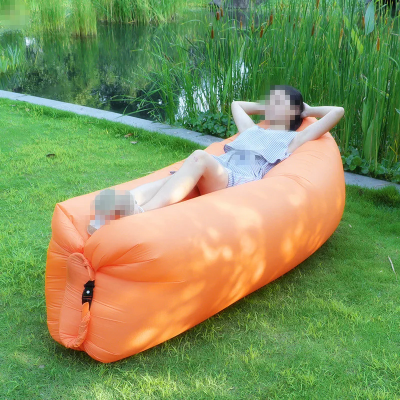 

Outdoor Fast Inflatable Sofa Bag Lazy Sleeping Bag Camping Portable Air Banana Portable Folding Beach Bed Air Hammock 10 Colors