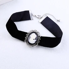 Роскошное белое ожерелье-чокер из смолы с рельефной черной лентой для женщин, подарки, модные ювелирные изделия