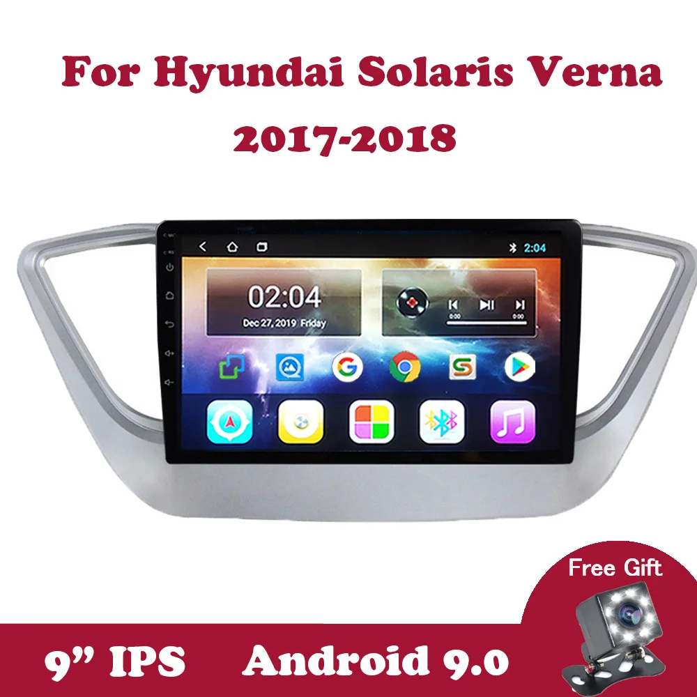 

Android 9.0 Radio Head Unit For Hyundai Solaris 2 Verna 2017 2018 Multimedia Stereo Car DVD Player Navigation GPS Radio Wifi BT