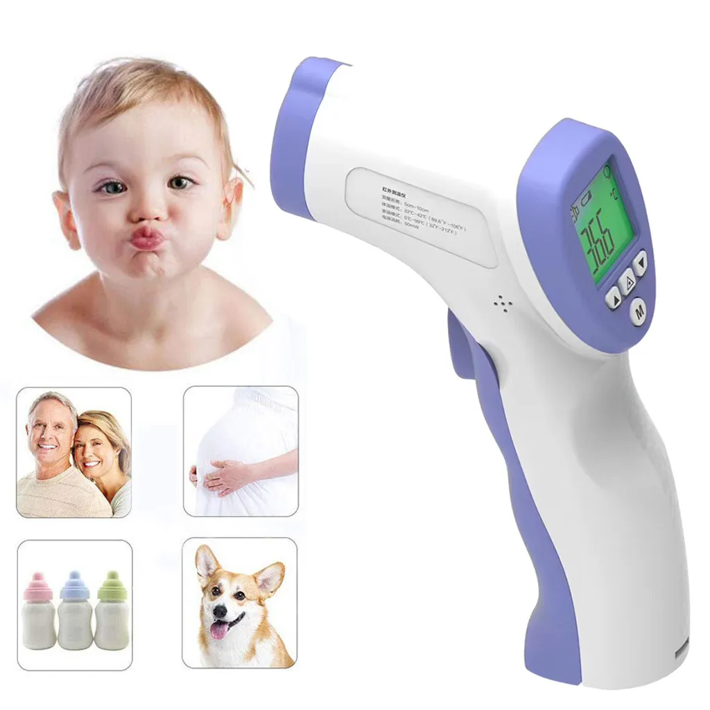 

Forehead Non Contact Infrared Baby Thermometer LCD Body Temperature Fever Digital IR Measurement Tool Gun for Baby Adult