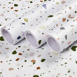 Terrazzo Waterproof Self Adhesive Wallpaper For Living Room Kids Bedroom Decor Vinyl Kitchen Cabinet Contact Paper Solid Color