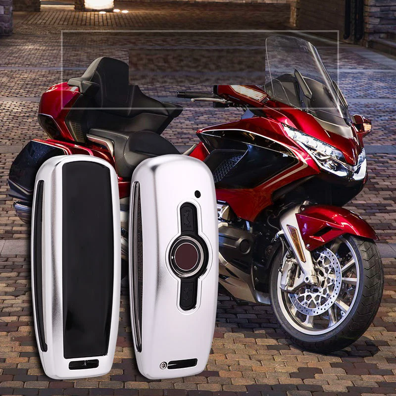 알루미늄 합금 시작 원격 제어 패키지 Honda Goldwing GL1800 2018 2019 2020 용 열쇠가없는 시작 키 케이스 홀더