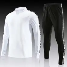 19-20 футбольная Джерси куртка костюм для взрослых повседневная спортивная одежда футбольный тренировочный костюм Футбольная форма и брюки спортивная одежда для бега