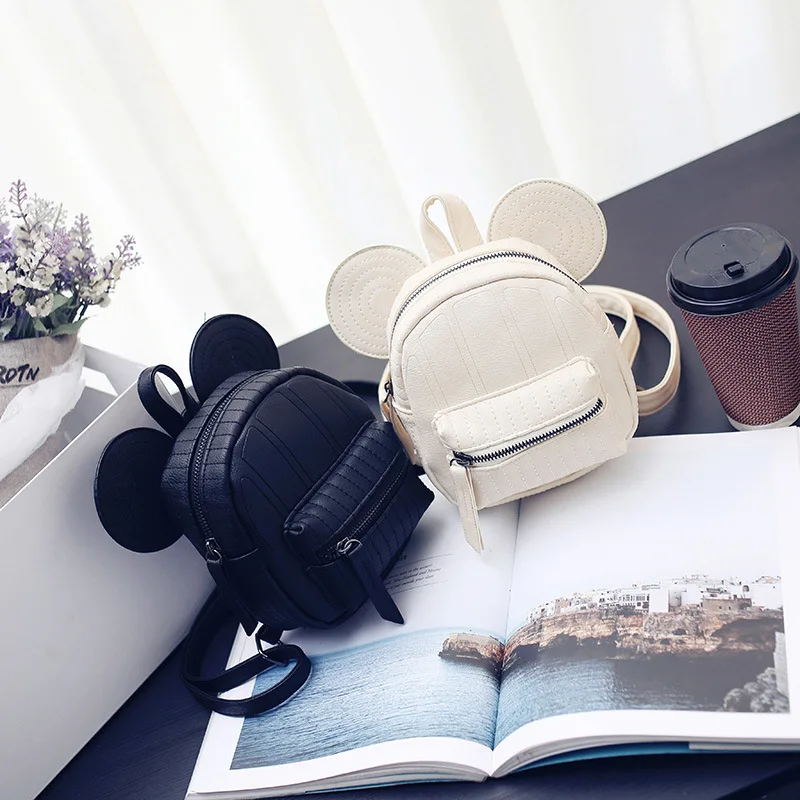 

2016 Summer New Style Korean-style WOMEN'S Fashion Handbag Spiraea Mickey Small Double Back Mini Backpack Casual Versatile Trend