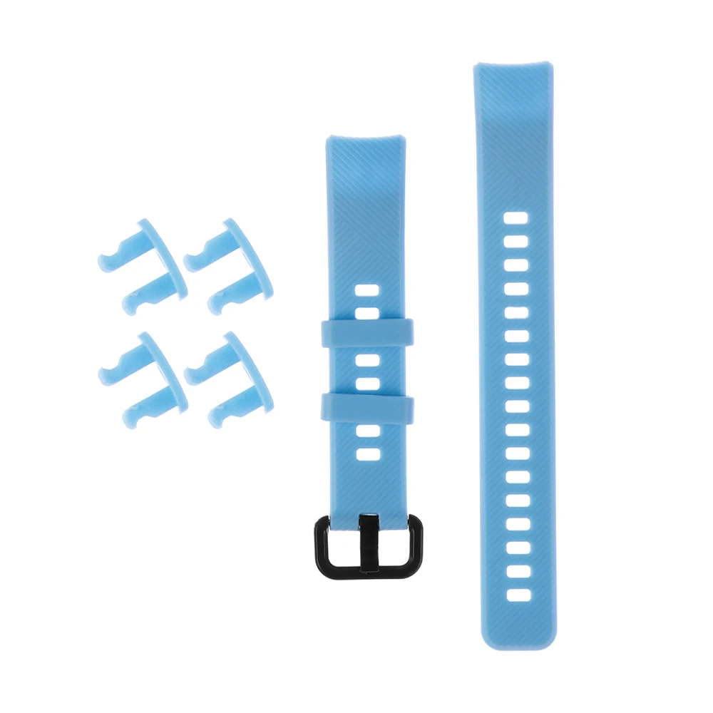 Sport silicone watch band For Huawei Honor Band 5 4 smart watch wristband Replacement Original soft fashion strap Bracelet band - Цвет ремешка: blue