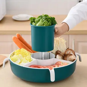 

Double-Layer Multi-Grid 360 Degree Rotatable Vegetable Basket Draining Rack Shelf Kitchen Sink Colanders Strainer Tool