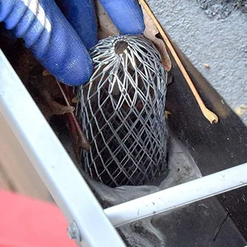 

4Pcs Gutter Guard Downspouts Filter Strainer Preventing Leaf Debris Branches Roof Moss from Clogging the Pipes JDH99