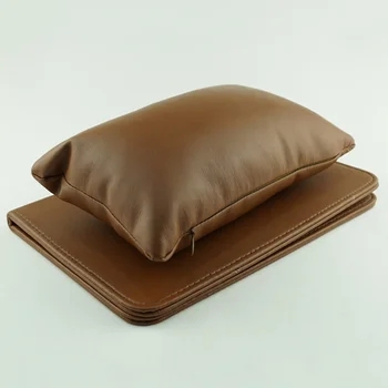 

2PCS Portable Hand Rest Pillow Comfortable Washable Nail Art Salon Wrist Cushion Foldable Mat Manicure Accessories (Brown)