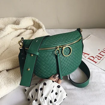 

Bags for women Women's bags Bags women 2019 new Joker retro simple single back Messenger bag fashion Lingge broadband saddle bag