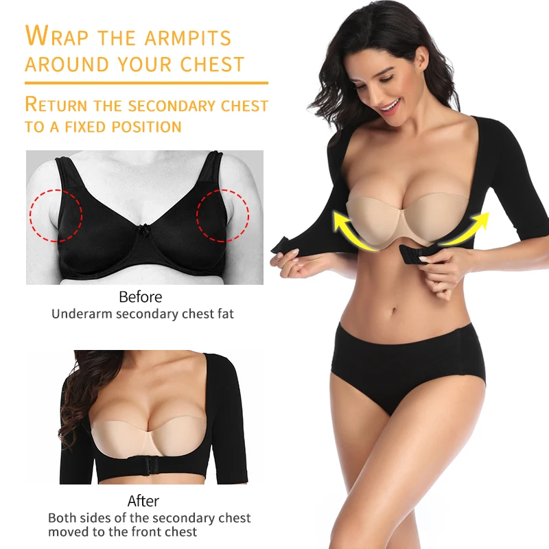 Upper Arm Shaper Slimmer Posture Corrector Women Body Compression Sleeves Shapewear Seamless Corrective Underwear Slimming Tops