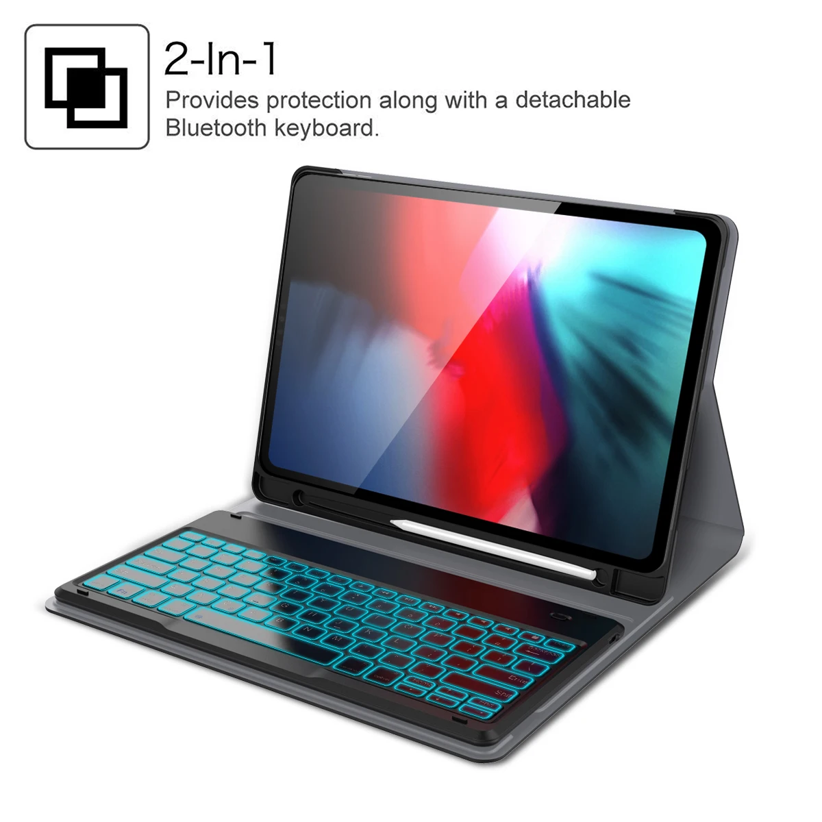 Клавиатура для планшета iPad Pro 12 9 дюйма 2018 7 цветов клавиатура с подсветкой