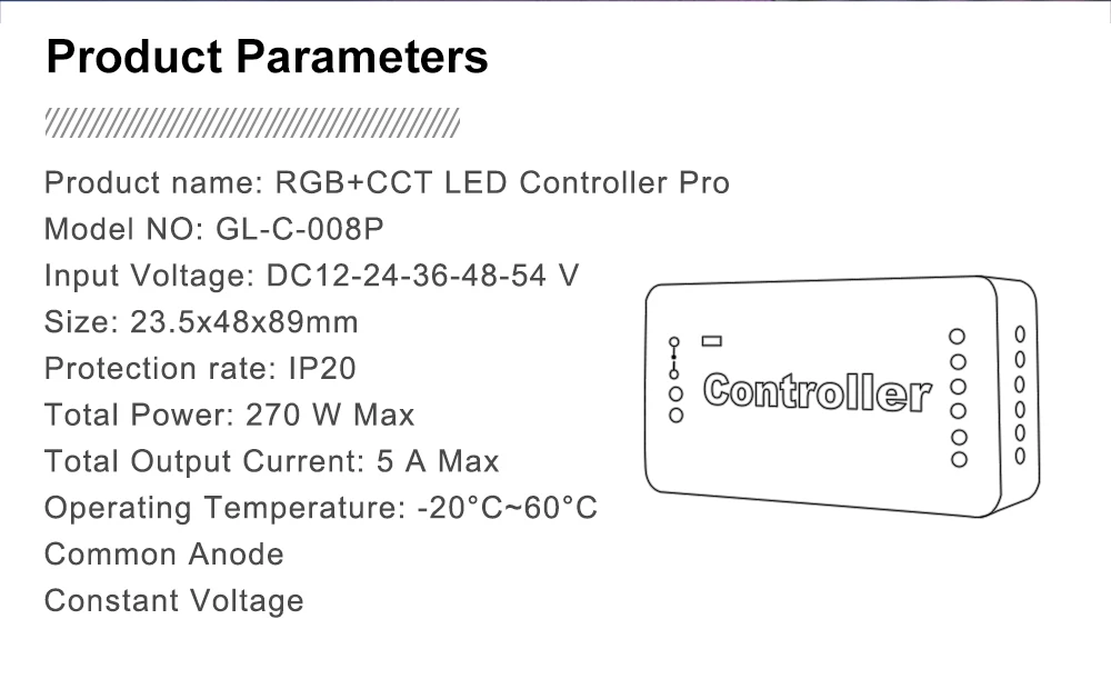 Gledopto zigbee 3.0 rgbww rgbcct led strip