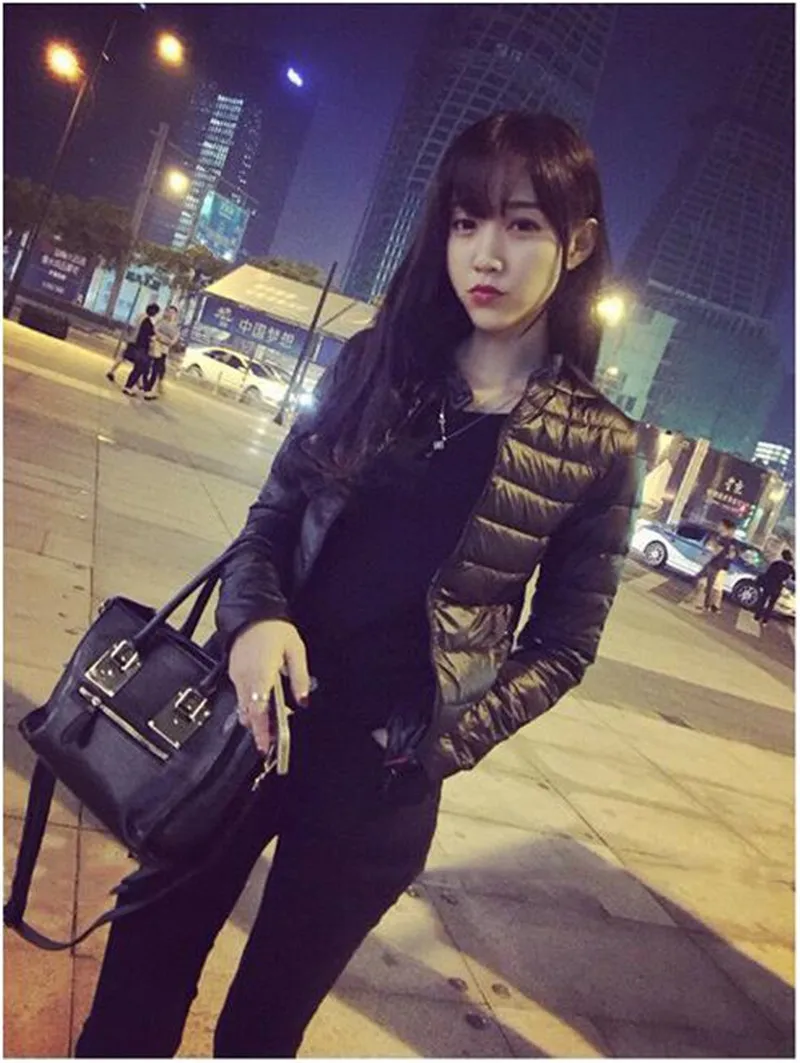 

SZMALL Women Jacket Short Down Outwear Winter Spring Female Winter Coat Cotton Padded Warm Jacket Outwear Pop Lady Streetwear