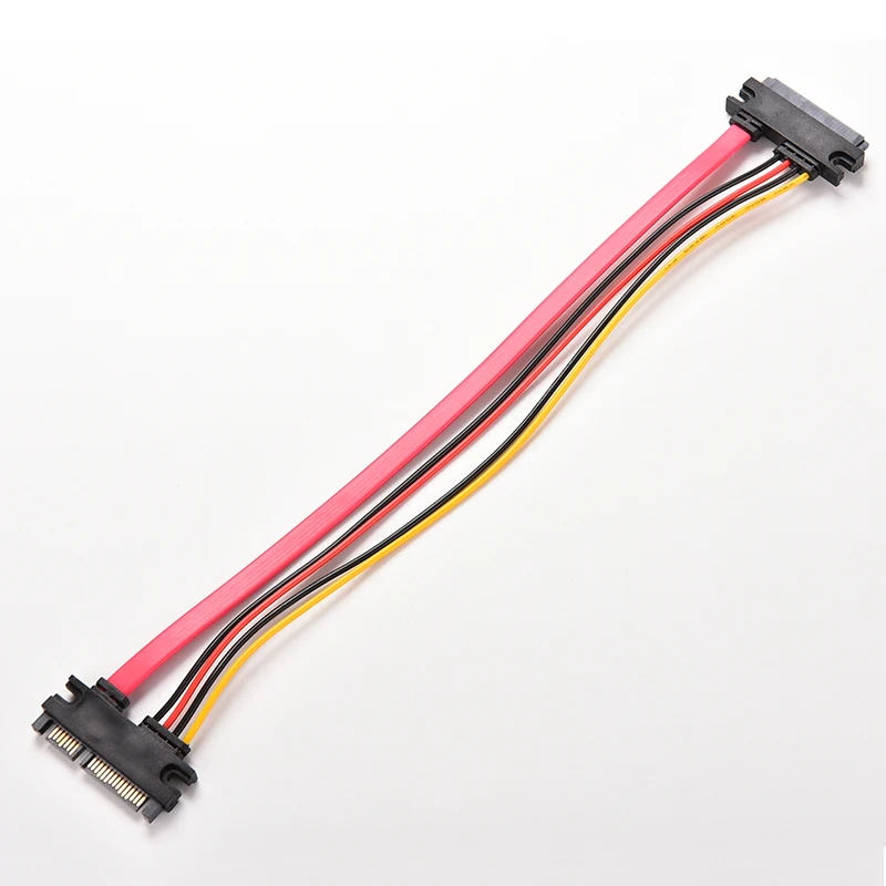 12IN Male to Female 7+15 Pin Serial ATA SATA Data Power Combo Extension Cable 