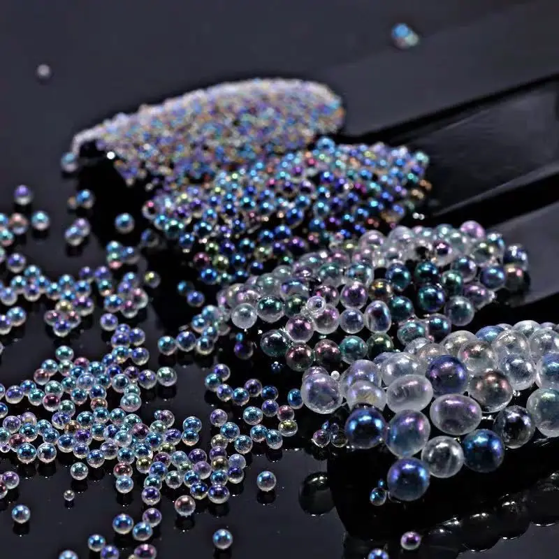 1 коробка яркие цвета бусины для ногтей стеклянные кристаллы блестки 3d Nailart