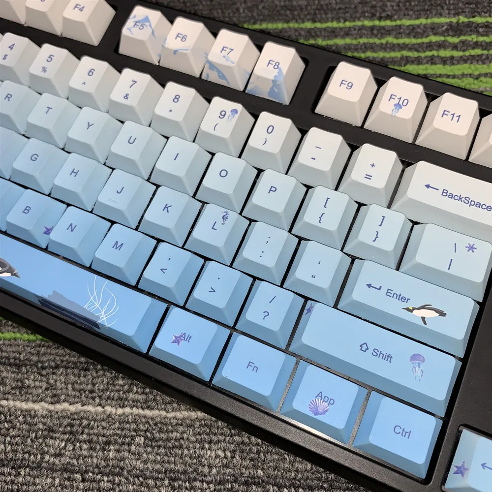 Sea World Keycaps PBT вишня Высота 5 поверхностей красящая лента для возгонки колпачки Механическая установка клавиатуры