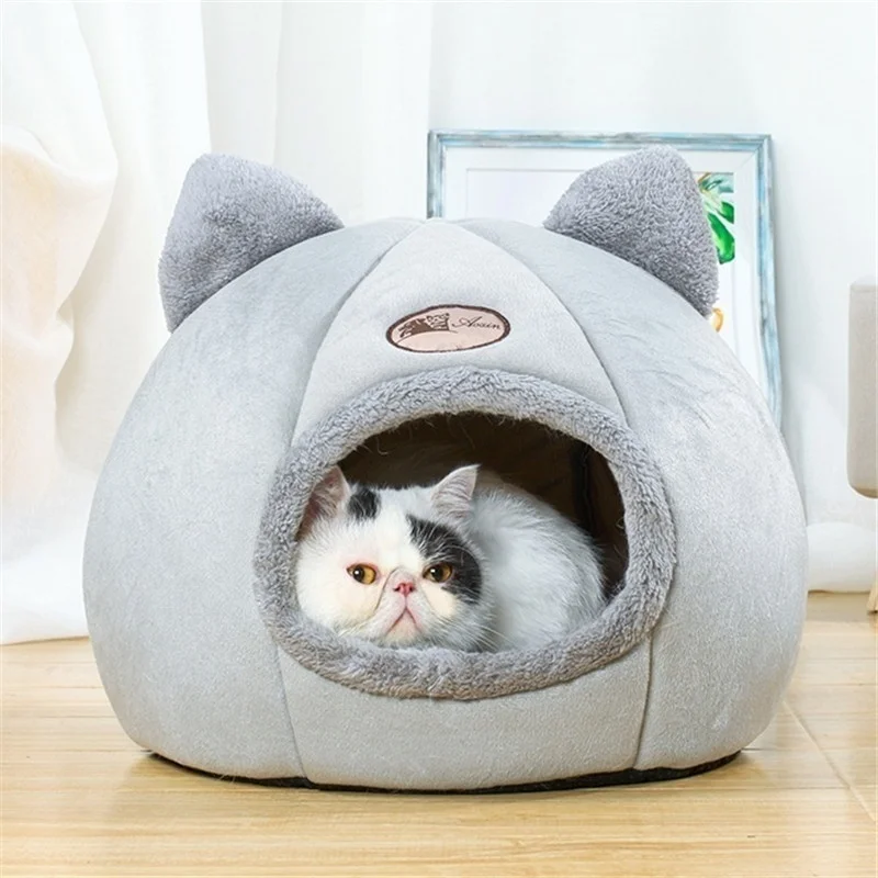 Зимний теплый домик для кошки, подушка для щенка, питомник, теплый портативный коврик для домашних животных, кошачьи домики, кошачьи окошки, кровать для питомца, роскошный