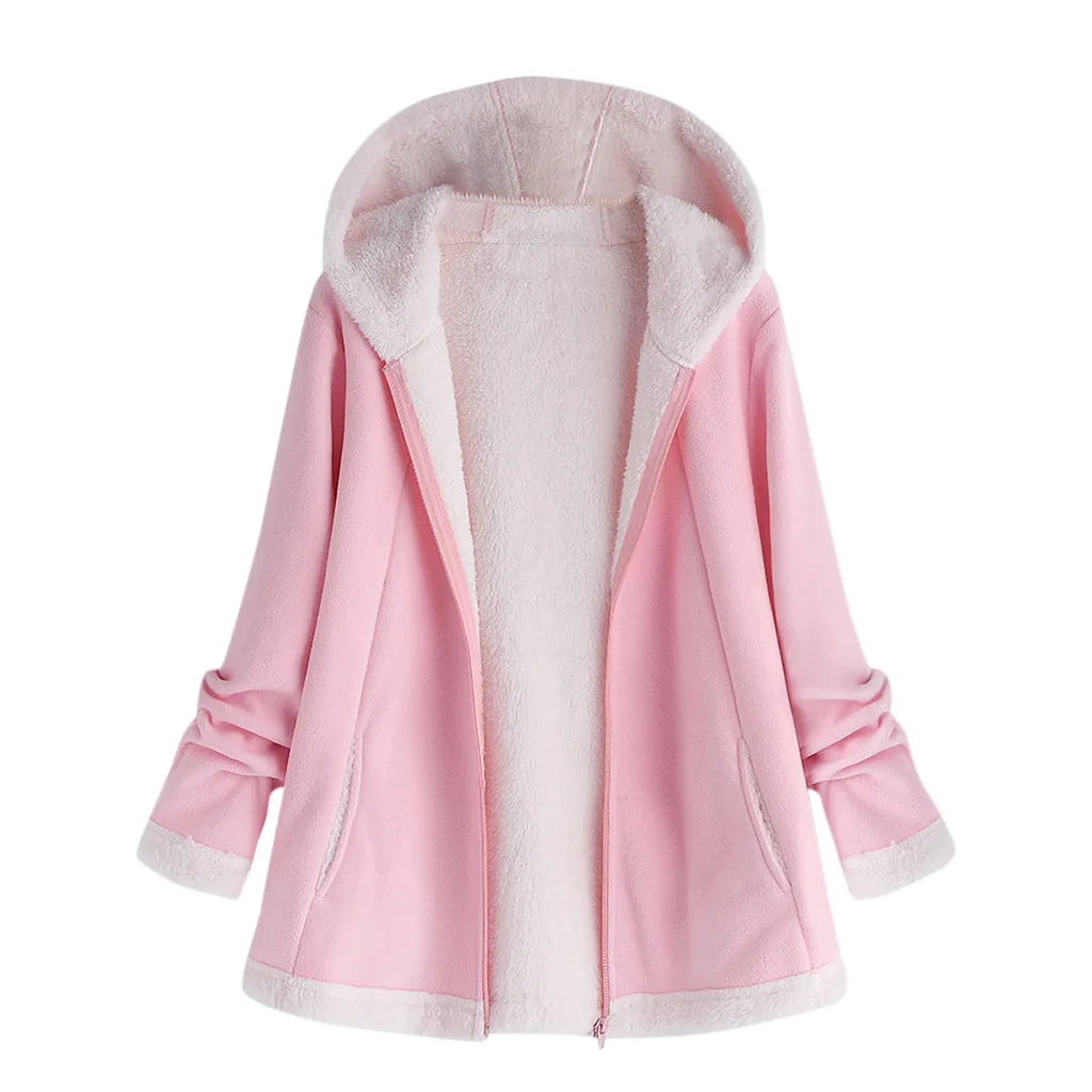 

Winter Women Hoodies Long Coat casaco feminino Solid Zipper Casual Female Jacket chaqueta mujer Hoody Ladies Tops Plus Size Z917