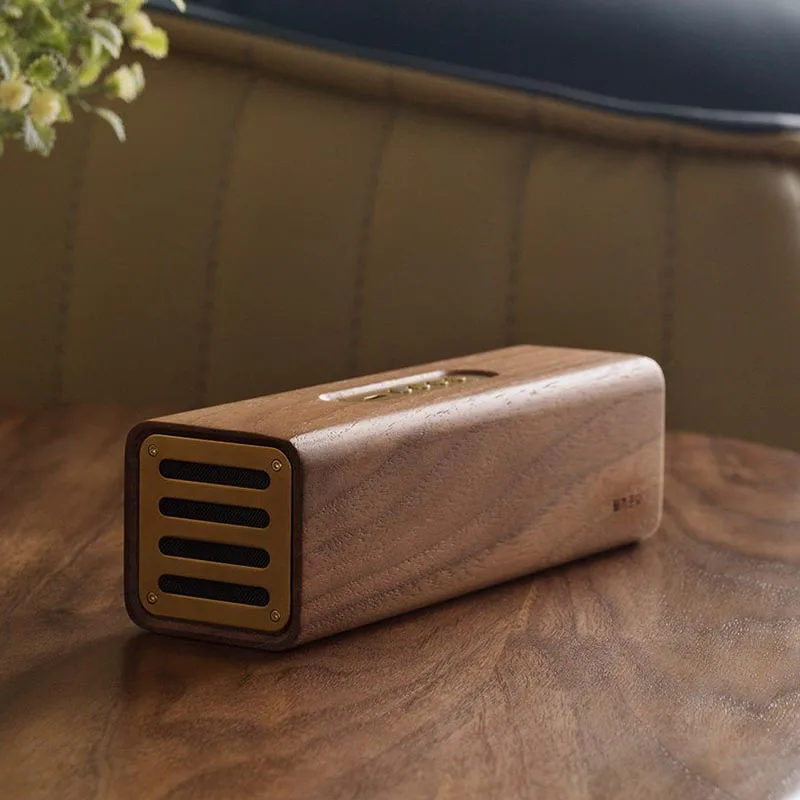 Xiaomi Tongshifu медный Woodism Bluetooth динамик AI динамик орех Дерево двухканальный дизайн Домашний Беспроводной смарт-динамик