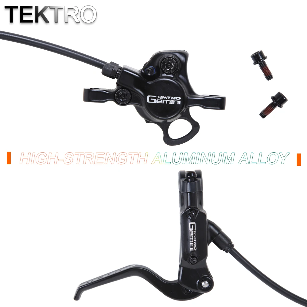 

Tektro Gemini 750mm/1700mm Hose Right Front/Rear Disc Brake Black MTB Bicycle Disc Brake Aluminum Alloy