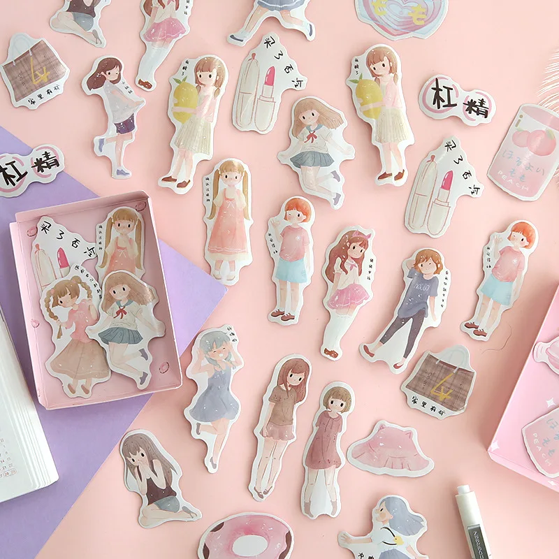 40 шт/1 лот Kawaii канцелярские наклейки дневник маленькие свежие декоративные наклейки для мобильного телефона Скрапбукинг DIY наклейки для рукоделия