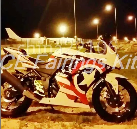 ABS полный обтекатель комплект подходит для Kawasaki Ninja 250 EX250 ZXR250 2008- 08 09 10 11 12 13 14(литьевая форма) на заказ красный синий