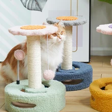 Girasole gatto tiragraffi Pet Scratcher affilacoltelli gatto arrampicata scaffale divertente gattino giocattoli cornici da arrampicata giocattoli interattivi