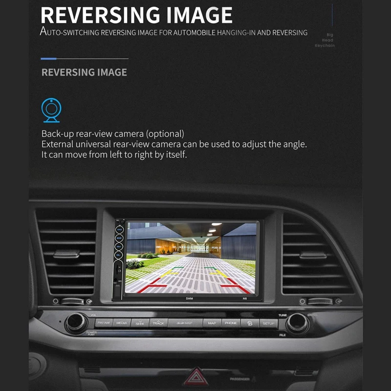 7 дюймов Автомобильный радиоприемник с контактным экраном HD стерео Bluetooth 12 В 2 Din FM ISO мощность Aux вход Авто MP5 плеер TF USB